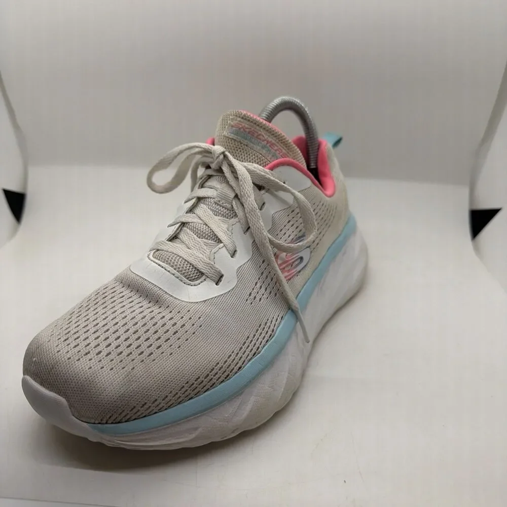 Skechers Women’s Size 8 White Pink Blue Sneakers Running Shoes SN 179044BJ